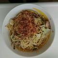 たなりょうさん's cooksnap of when they made キャベツと鯖の和風パスタ.