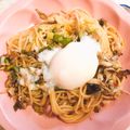 ＊なみへい＊'s cooksnap of when they made 舞茸と長ねぎの和風パスタ.