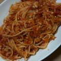 ホンポ's cooksnap of when they made ★鶏ミンチで作る簡単ミートスパゲッティ★.