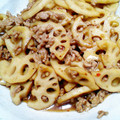 むぴょこぴょこん's cooksnap of when they made 豚ひき肉とれんこんの中華風きんぴら.