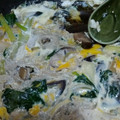 Shosui3's cooksnap of when they made 簡単　一品！　小松菜と　椎茸の　卵とじ！.
