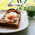 ハッピーみっけ♪'s cooksnap of when they made ＊とろ～り半熟卵のカルボ風トースト＊.