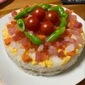hirose3939's cooksnap of when they made ひな祭りにママの寿司ケーキ.