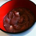 Tayako's cooksnap of when they made やぶれまんじゅうぜんざい.