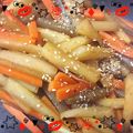 Emiii28's cooksnap of when they made 大根とこんにゃくの甘味噌きんぴら.