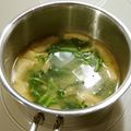がりさん's cooksnap of when they made ほんのりごま油♪簡単！大根葉の味噌汁.