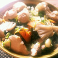 山羊ご飯's cooksnap of when they made 鶏ささみと もやし ワカメの生姜スープ♪.