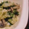 Sac’HiNa's cooksnap of when they made 白菜としめじのピリ辛マヨポン酢和え.