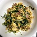 まゆまルイ's cooksnap of when they made 水菜ベーコン卵炒め.