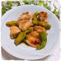 結真は道産子♪'s cooksnap of when they made 万願寺とうがらしと鶏肉のポン酢醤油炒め.