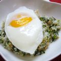 ひなパンダ's cooksnap of when they made 卵があま～いほうれん草チャーハン.