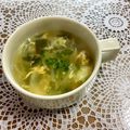 chi−ちゃん's cooksnap of when they made 人気検索トップ10超簡単玉子ワカメスープ.