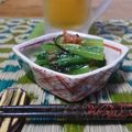 ダイナマイト漆黒's cooksnap of when they made 小松菜の梅肉昆布和え.