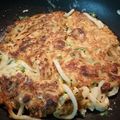 まいのすけ７８'s cooksnap of when they made 余ったうどんでチヂミ風.