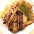kiyosechan's cooksnap of when they made 茄子としし唐の炒め煮(o^−^o).