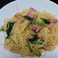 柚子由's cooksnap of when they made ベーコンとほうれん草の和風パスタ❤.
