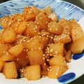 ｶﾗﾌﾙ★ﾀｲﾑ's cooksnap of when they made おつまみ向け♪「大根サイコロステーキ」.