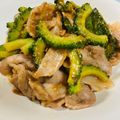 よしよしのキッチン☆'s cooksnap of when they made おかずになる豚こまとゴーヤの甘味噌炒め.