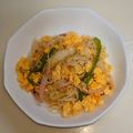 なめこおろし's cooksnap of when they made 簡単！レタスとハムのそうめんチャンプルー.
