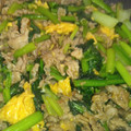 賄いのおばちゃん's cooksnap of when they made 豚小間と小松菜のふわふわ卵甘辛炒め.