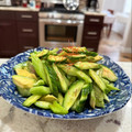 Superlittleboo's cooksnap of when they made きゅうりとセロリのごま油漬け.
