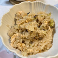 teabreak＊'s cooksnap of when they made まるごとどぼん！茄子と鮭の炊き込みごはん.