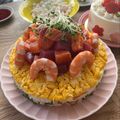 リリー・ニャオ's cooksnap of when they made 簡単✤ちらし寿司ケーキ　Xmas❦誕生日.