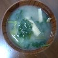 コマアキ's cooksnap of when they made ほうれん草と油揚げの味噌汁^^.