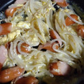 ☆hikonyan☆'s cooksnap of when they made 忙しい朝に！もやしとウインナーの卵炒め♡.