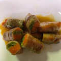 まりっぺ's cooksnap of when they made 人参といんげんの豚肉巻き.