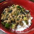 クックUM4204☆'s cooksnap of when they made ズッキーニとなすとひき肉のペッパー炒め.