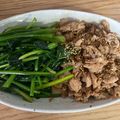 mimitaro☆'s cooksnap of when they made ほうれん草と豚こま肉のビビンバ風丼.
