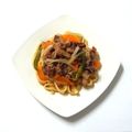 ウメ吉さん's cooksnap of when they made 簡単！牛肉で絶品♪焼きうどん.