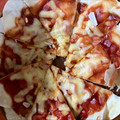 ☆yopipi's cooksnap of when they made わずか10分！餃子の皮で魔法の簡単ピザ.