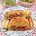 在宅勤務のおじさん's cooksnap of when they made 卵ウインナーのホットサンド♬.