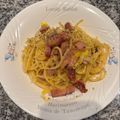 ももにゃ皇帝's cooksnap of when they made 本場簡単生クリ牛乳なし濃厚カルボナーラ.