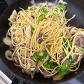 m0110's cooksnap of when they made 菜花と牛肉の和風ペペロンチーノ♪.
