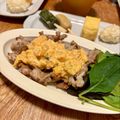 はーくんごーごー's cooksnap of when they made 豚こまカリカリ揚げ・キムチチーズのソース.