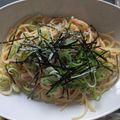 庵chai's cooksnap of when they made 湯切り不要！ワンパン和風明太子スパ.