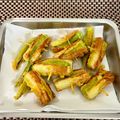 ◆どらしま◆'s cooksnap of when they made ☆簡単☆オクラちくわカレー天.