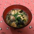 龍青空ママ's cooksnap of when they made わかめと竹輪のかき玉味噌汁.