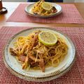けん☆ちか's cooksnap of when they made 焼豚と長ネギのレモン醤油パスタ.