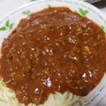 くむちん's cooksnap of when they made ハヤシとトマトジュースで簡単ミートスパ！.