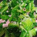 りお５１０'s cooksnap of when they made 簡単♬ロメインレタスのチーズベーコン炒め.