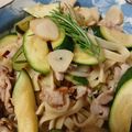 杉山純子's cooksnap of when they made 豚肉とズッキーニのピリ辛和風パスタ.