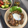 まれ子's cooksnap of when they made ご飯がっつり！ナスと豚ひき肉の甘味噌丼.