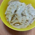くみちょ～～'s cooksnap of when they made 冷凍ぎょうざDE水餃子うどん.