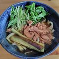 たつき0011's cooksnap of when they made 冷凍うどん＆レンジで茄子とツナの冷うどん.