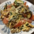 ハナリキ's cooksnap of when they made 朝食にズッキーニトマトスクランブルエッグ.