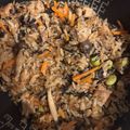 りのぽぽん☆'s cooksnap of when they made リメイク！角煮の煮汁で炊き込みご飯☆.
